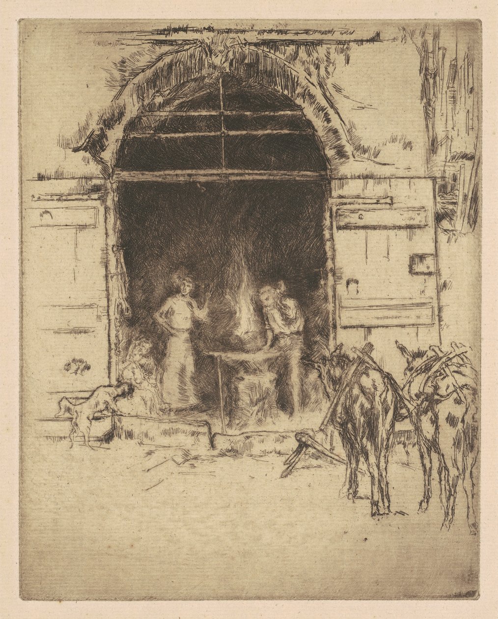 Flaming Forge, 1901. de James Abbott McNeill Whistler