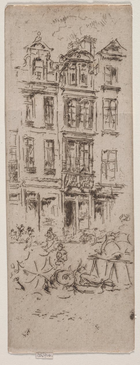 Mercado das Flores, Bruxelas. de James Abbott McNeill Whistler