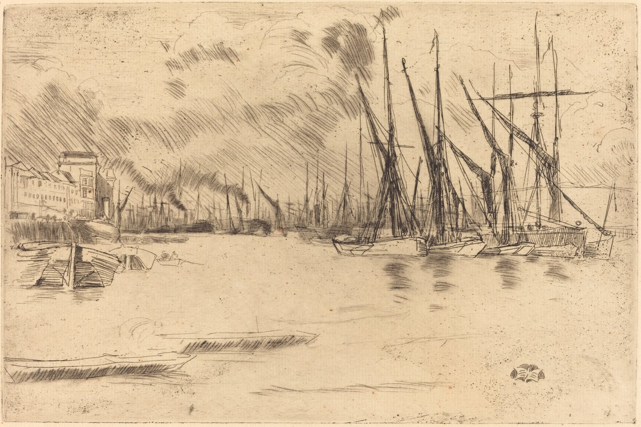 De Escadas Pickle-Herring, c. 1878. de James Abbott McNeill Whistler