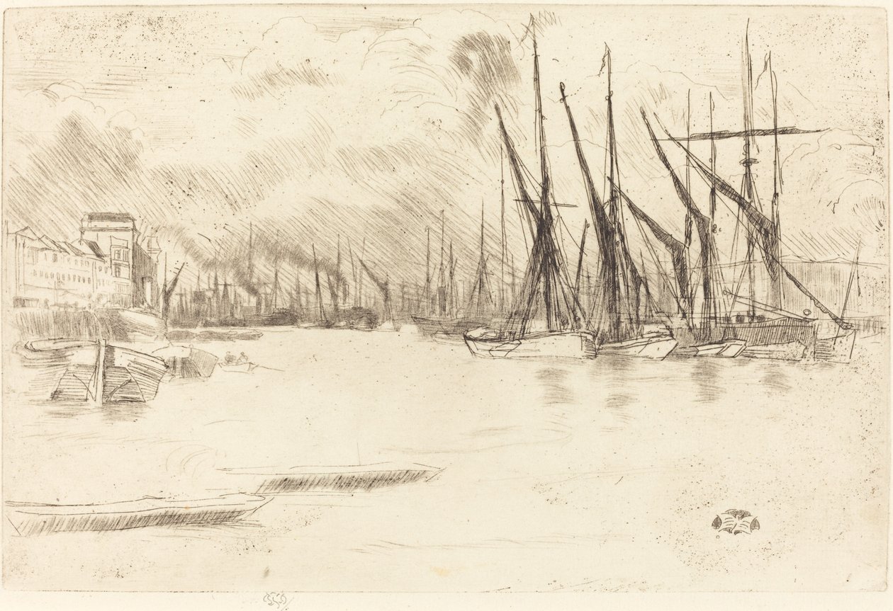 De Escadas Pickle-Herring, c. 1878. de James Abbott McNeill Whistler