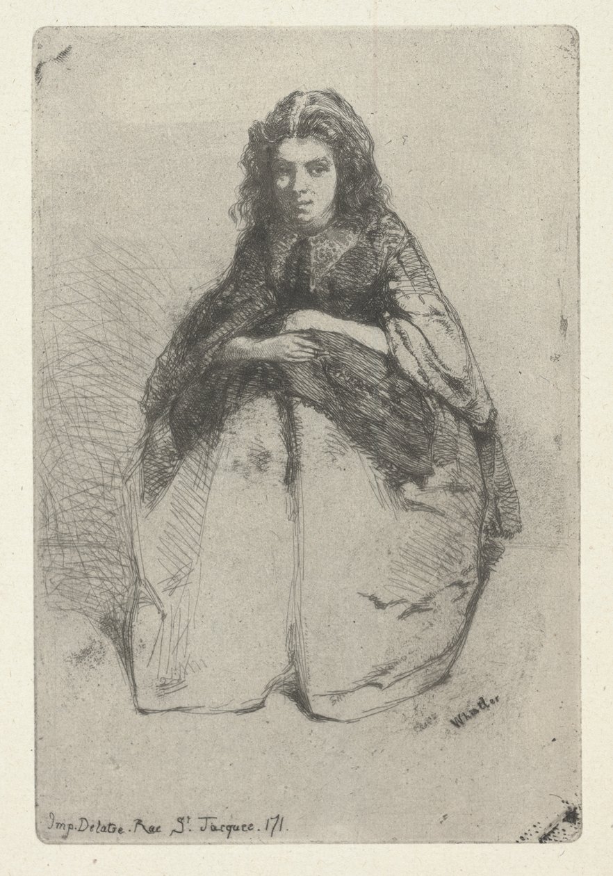 Fumette, c.1857 (gravura e ponta seca) de James Abbott McNeill Whistler