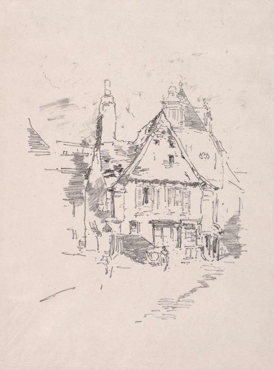 Telhados de duas águas, Vitré, 1893. de James Abbott McNeill Whistler