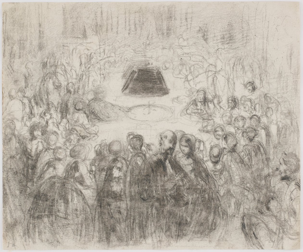 Salão de jogo em Baden-Baden, 1858. de James Abbott McNeill Whistler