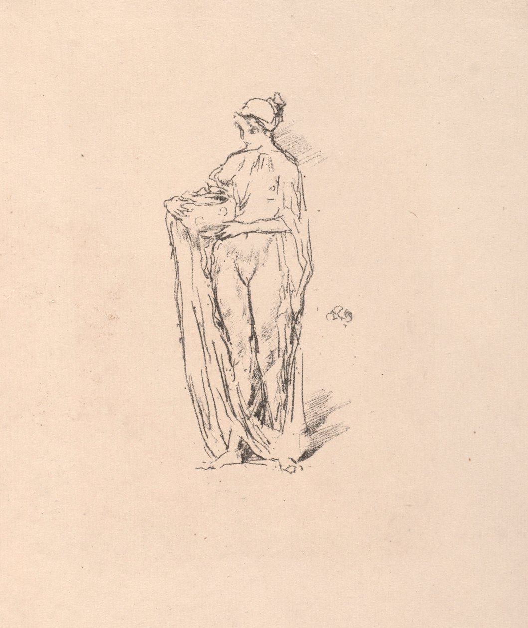 Menina com tigela, 1895. de James Abbott McNeill Whistler