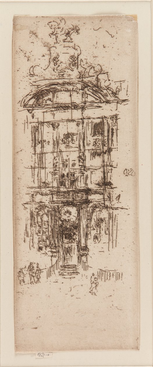 Gold House, Bruxelas, 1887. de James Abbott McNeill Whistler