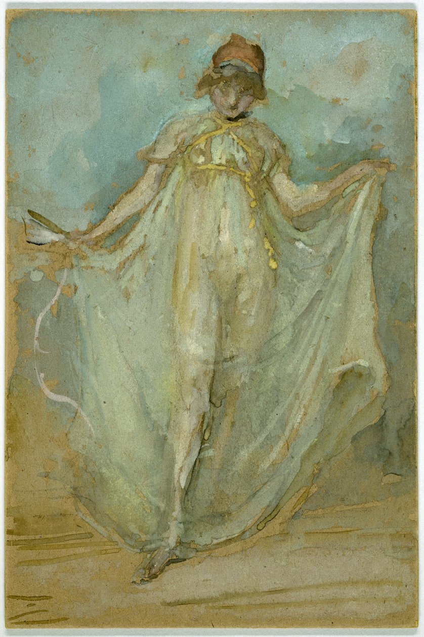 Verde e Azul: O Dançarino, c.1893 de James Abbott McNeill Whistler