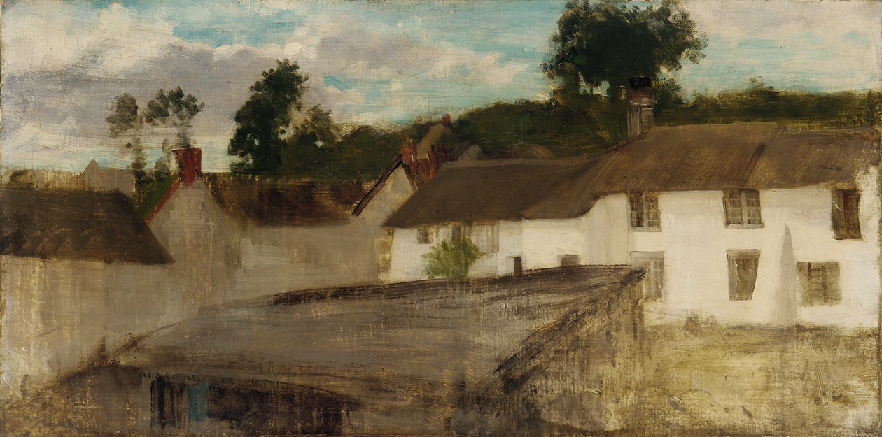 Verde e Prata: The Devonshire Cottages, 1883 ou 1884. de James Abbott McNeill Whistler