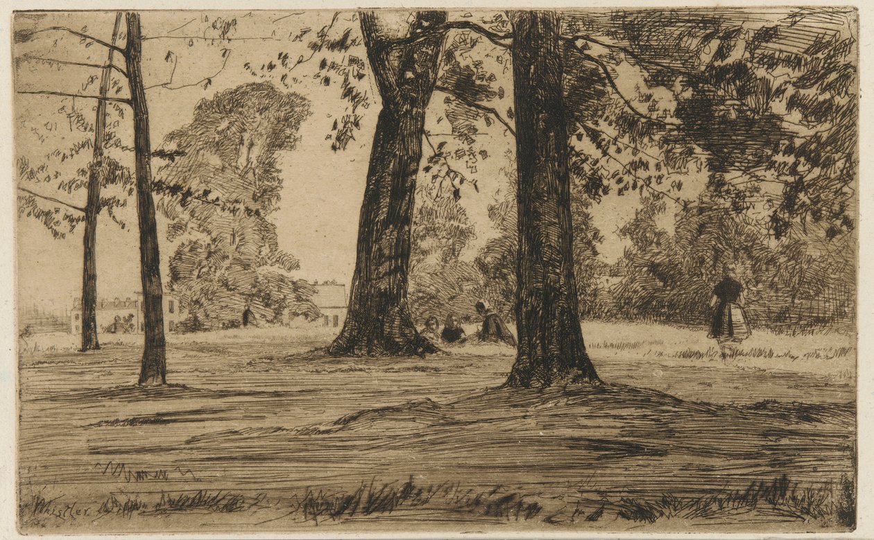 Greenwich Park, 1859. de James Abbott McNeill Whistler
