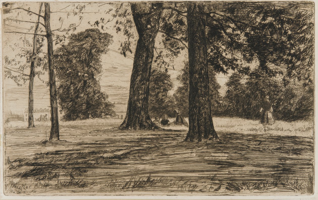Greenwich Park, 1859. de James Abbott McNeill Whistler