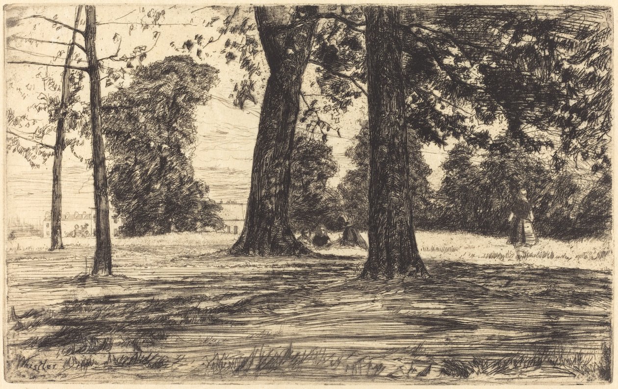 Parque de Greenwich, 1859. de James Abbott McNeill Whistler