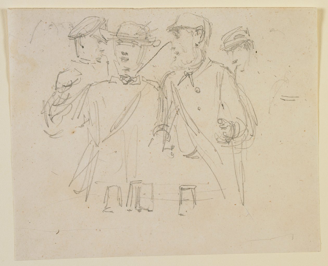 Grupo de quatro homens, 1858. de James Abbott McNeill Whistler