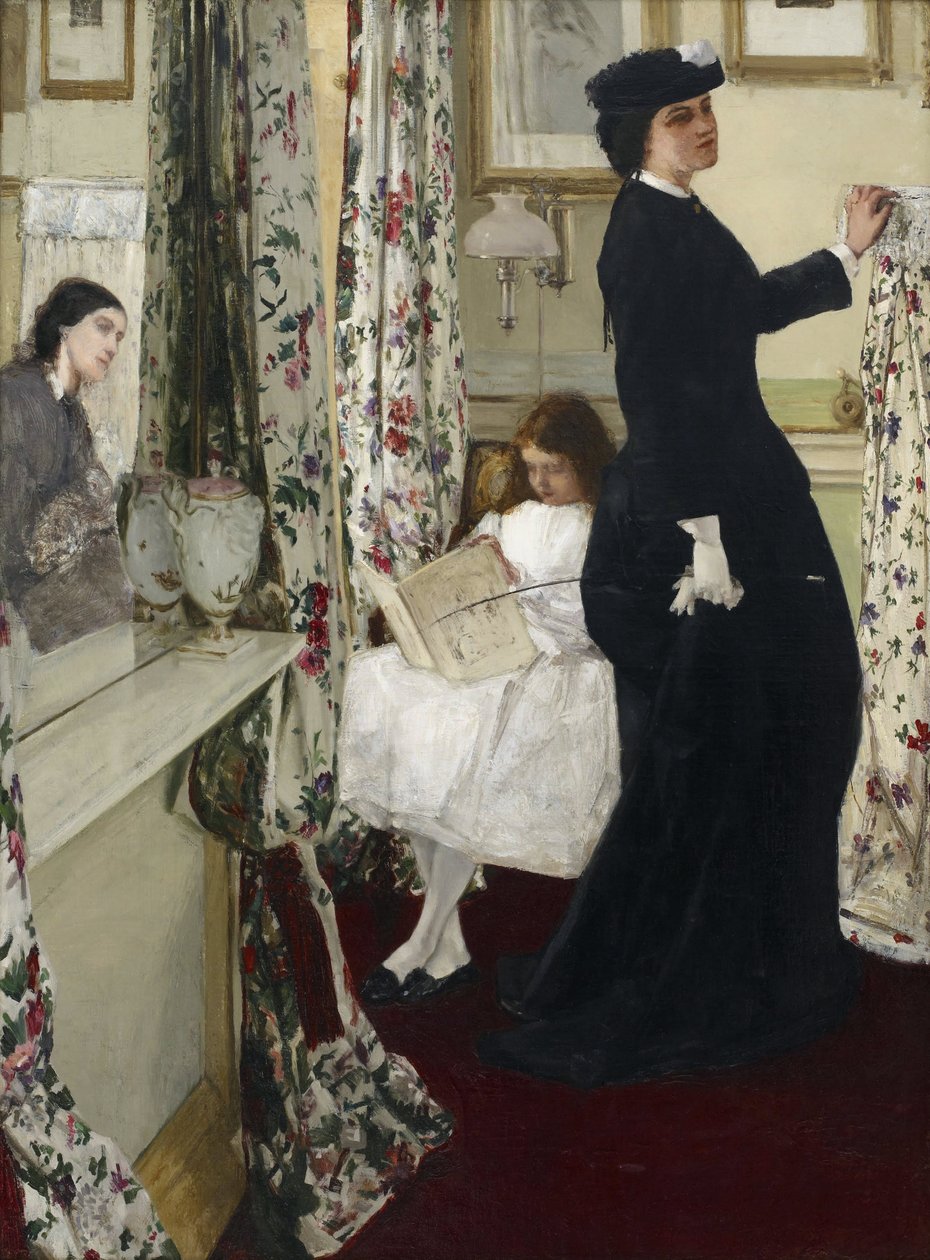"Harmonie en vert et rose : la salle de musique" (Harmonia em Verde e Rosa : The Music Room) Peinture de James Abbott McNeill Whistler (1834-1903) 1860 Freer Gallery of Art, Washington Etats Unis de James Abbott McNeill Whistler