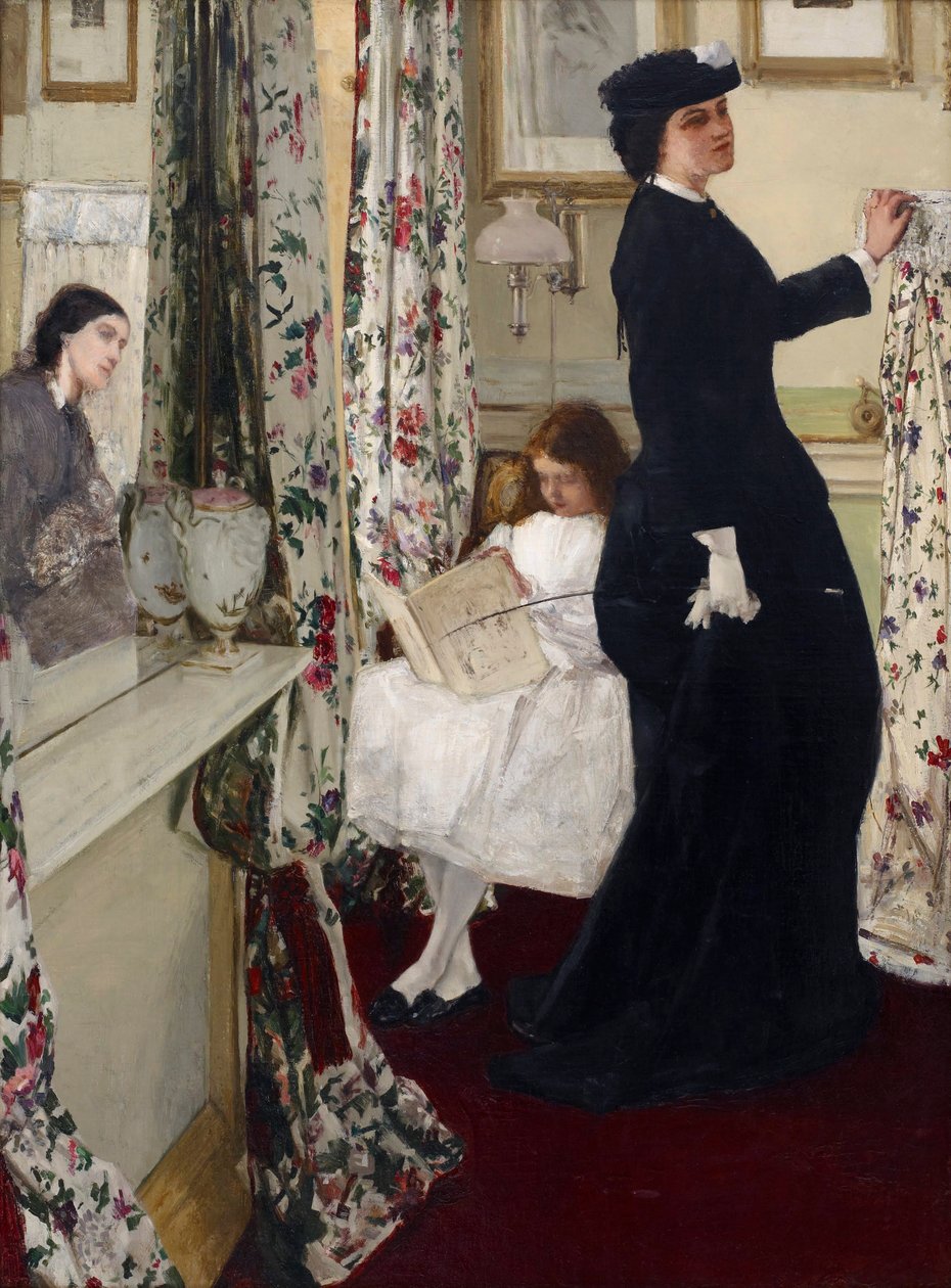 Harmonia em verde e rosa: a sala de música, 1860 de James Abbott McNeill Whistler