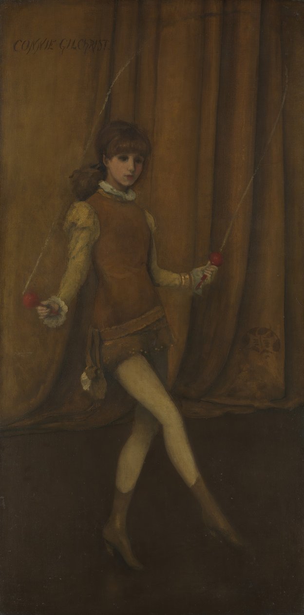Harmonia em amarelo e dourado: The Gold GirlConnie Gilchrist, ca. 1876-77. de James Abbott McNeill Whistler