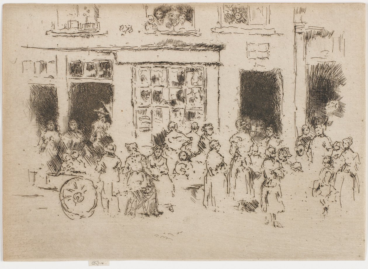 High Street, Bruxelas, 1887. de James Abbott McNeill Whistler