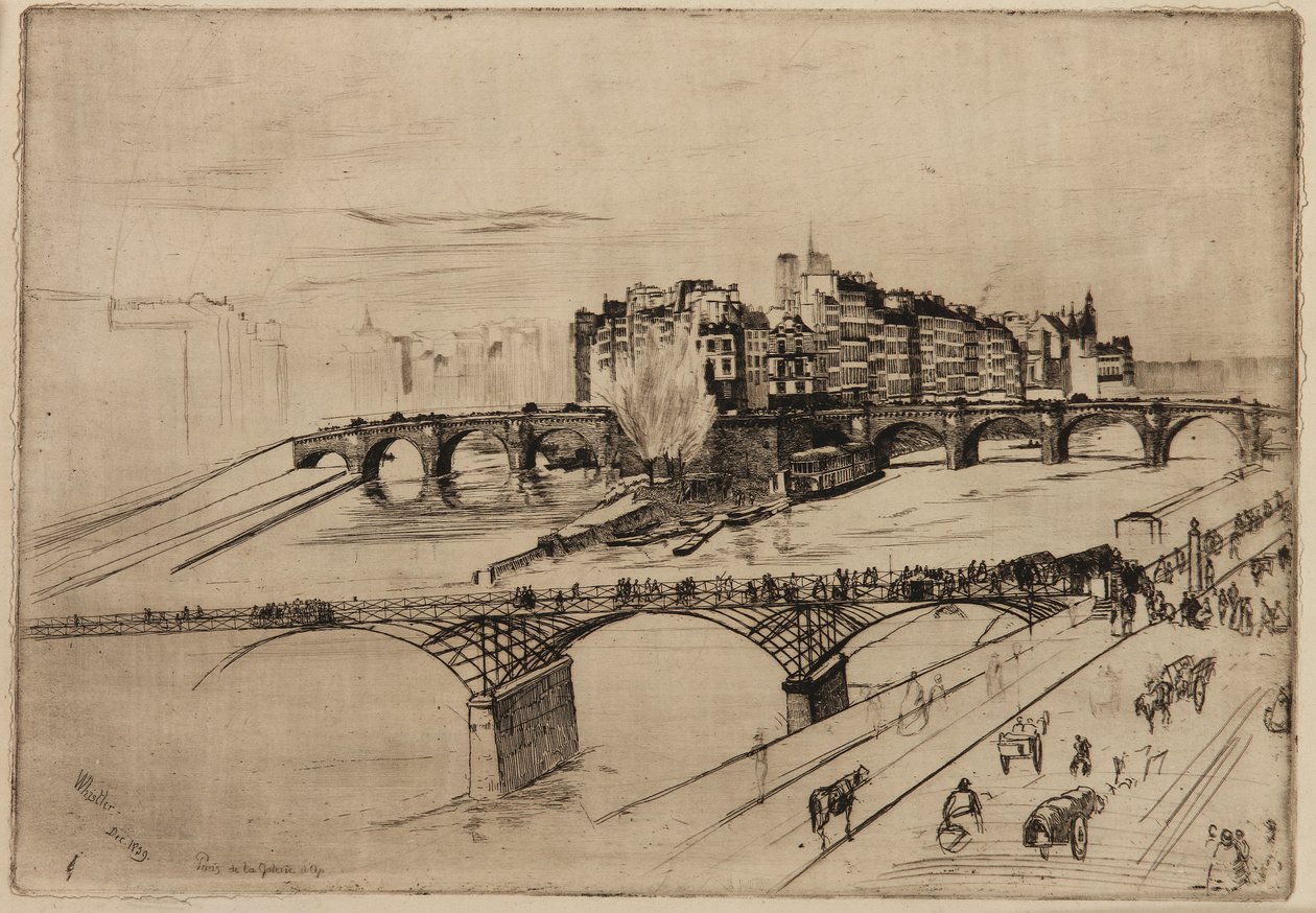 Ilha da Cidade, Paris, 1859. de James Abbott McNeill Whistler