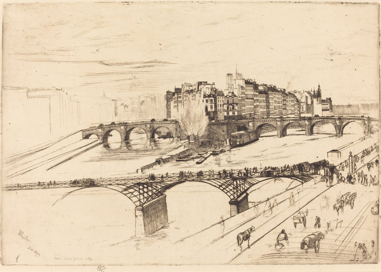 Isle de la Cite, Paris, 1859. de James Abbott McNeill Whistler