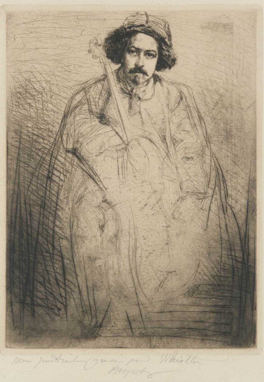 J. Becquet, Sculptor, 1859. de James Abbott McNeill Whistler