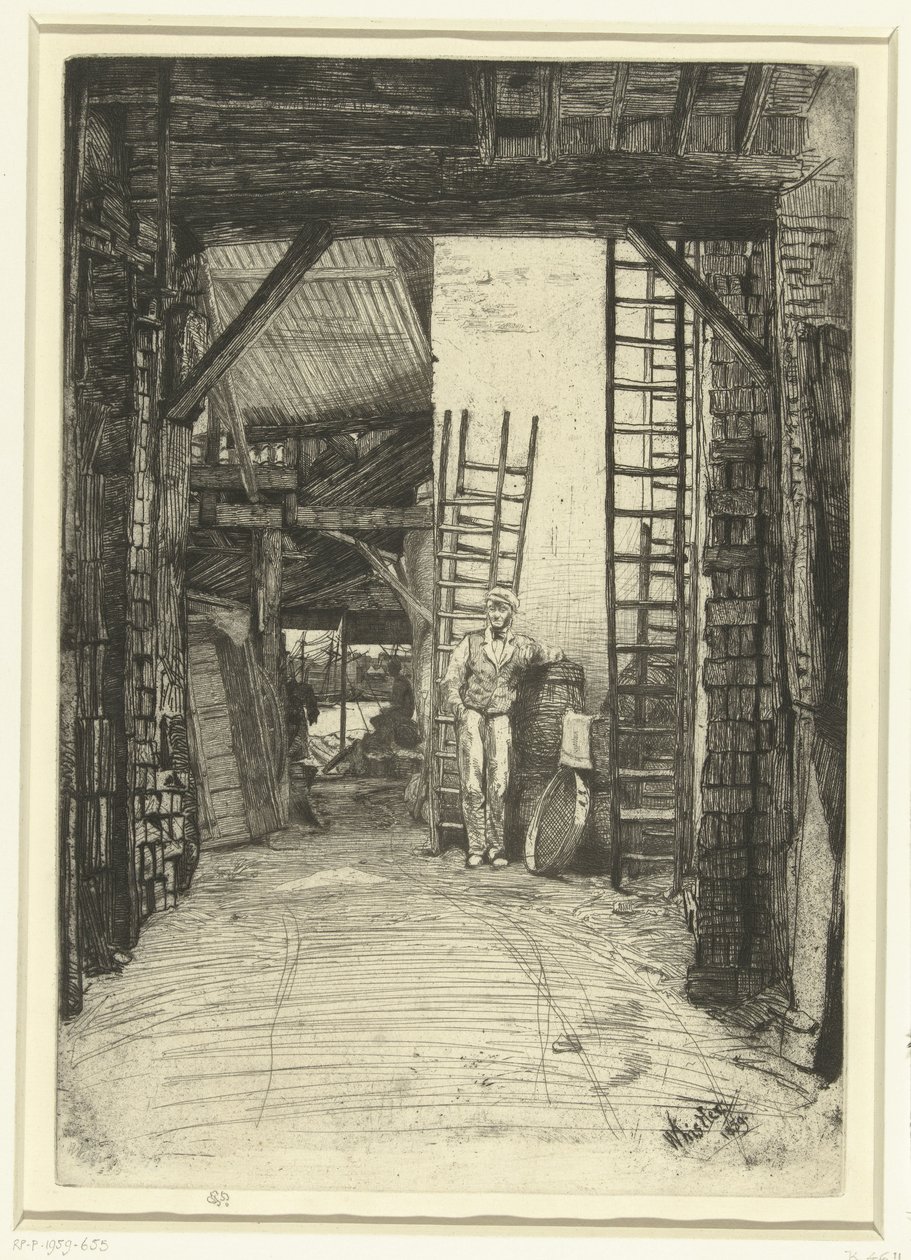 Kalkbrander O queimador de cal Dezesseis gravuras de cenas no Tamisa e outros assuntos (título da série) de James Abbott McNeill Whistler