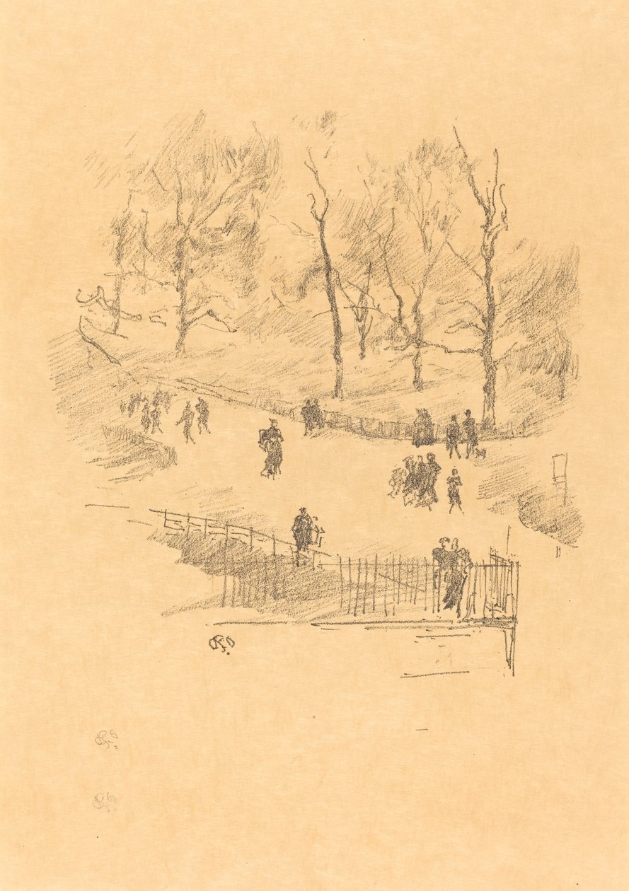 Jardins de Kensington, 1896. de James Abbott McNeill Whistler
