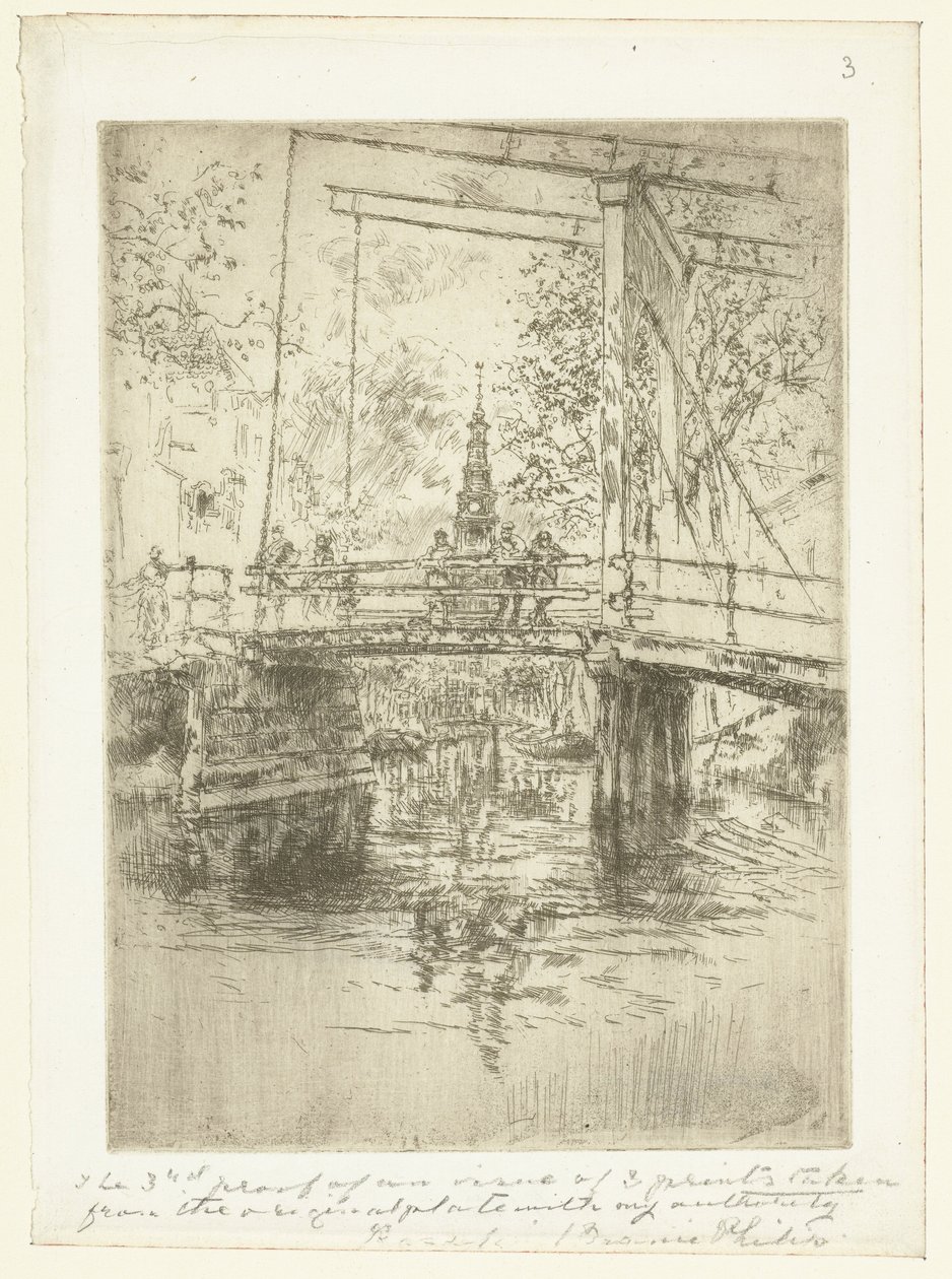 Pequena ponte levadiça em Amsterdã Pequena ponte levadiça, Amsterdã de James Abbott McNeill Whistler