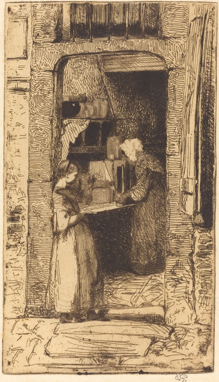 O Vendedor de Mostarda, 1858. de James Abbott McNeill Whistler