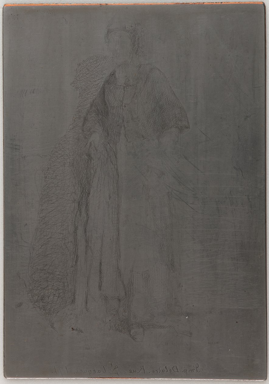La Mere Gerard. Um dos Doze Etchings da Natureza, 1857-1858. de James Abbott McNeill Whistler