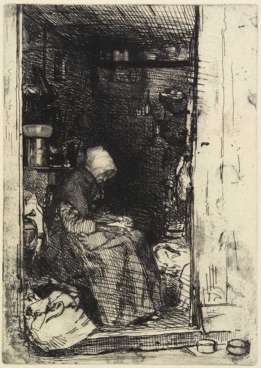 La Vieille aux Loques de "Twelve Etchings from Nature" (Doze Gravuras da Natureza) de James Abbott McNeill Whistler