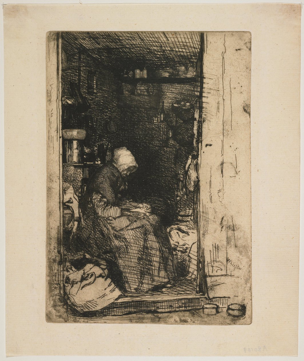 La Vielle aux Loques de Doze águas-fortes da natureza de James Abbott McNeill Whistler