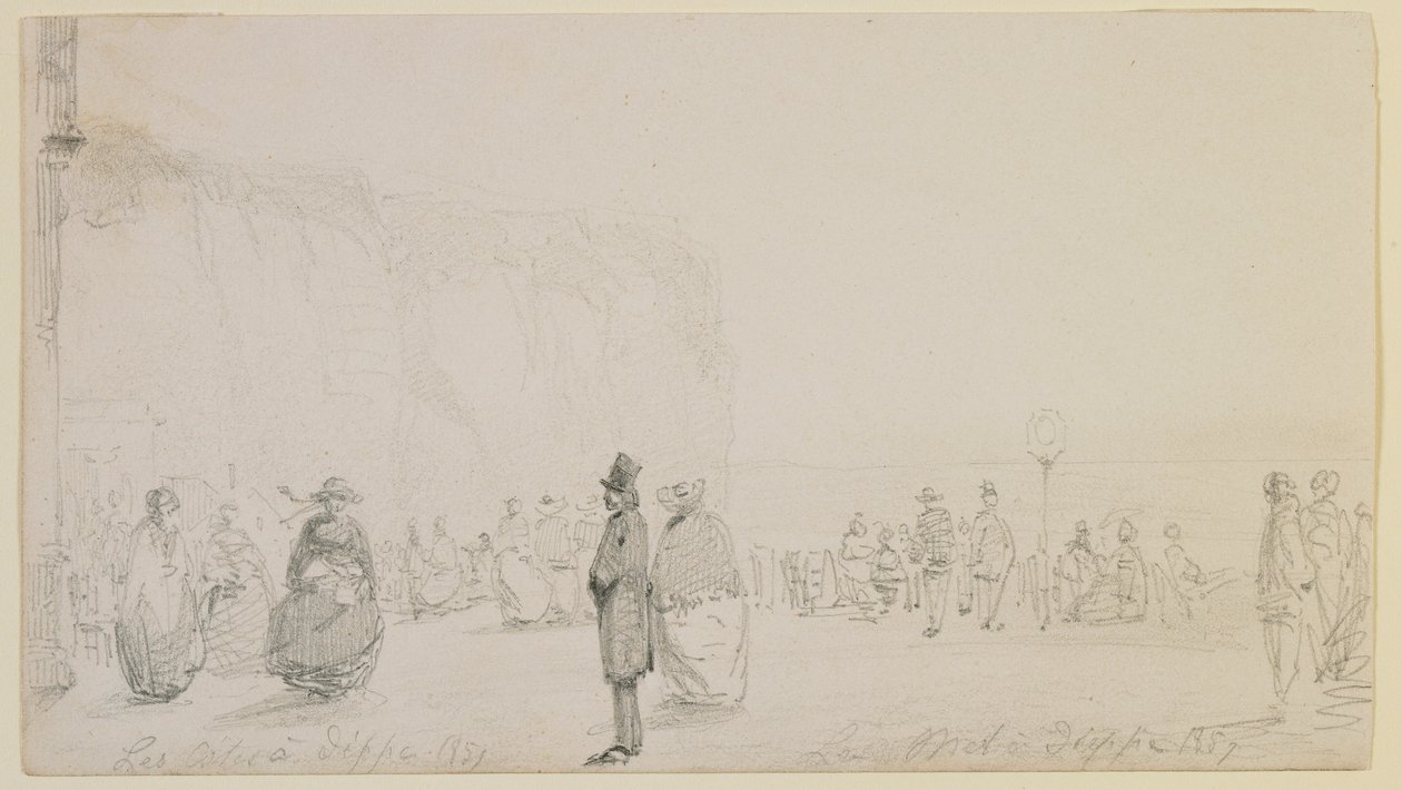 As Costas em Dieppe, 1857. de James Abbott McNeill Whistler