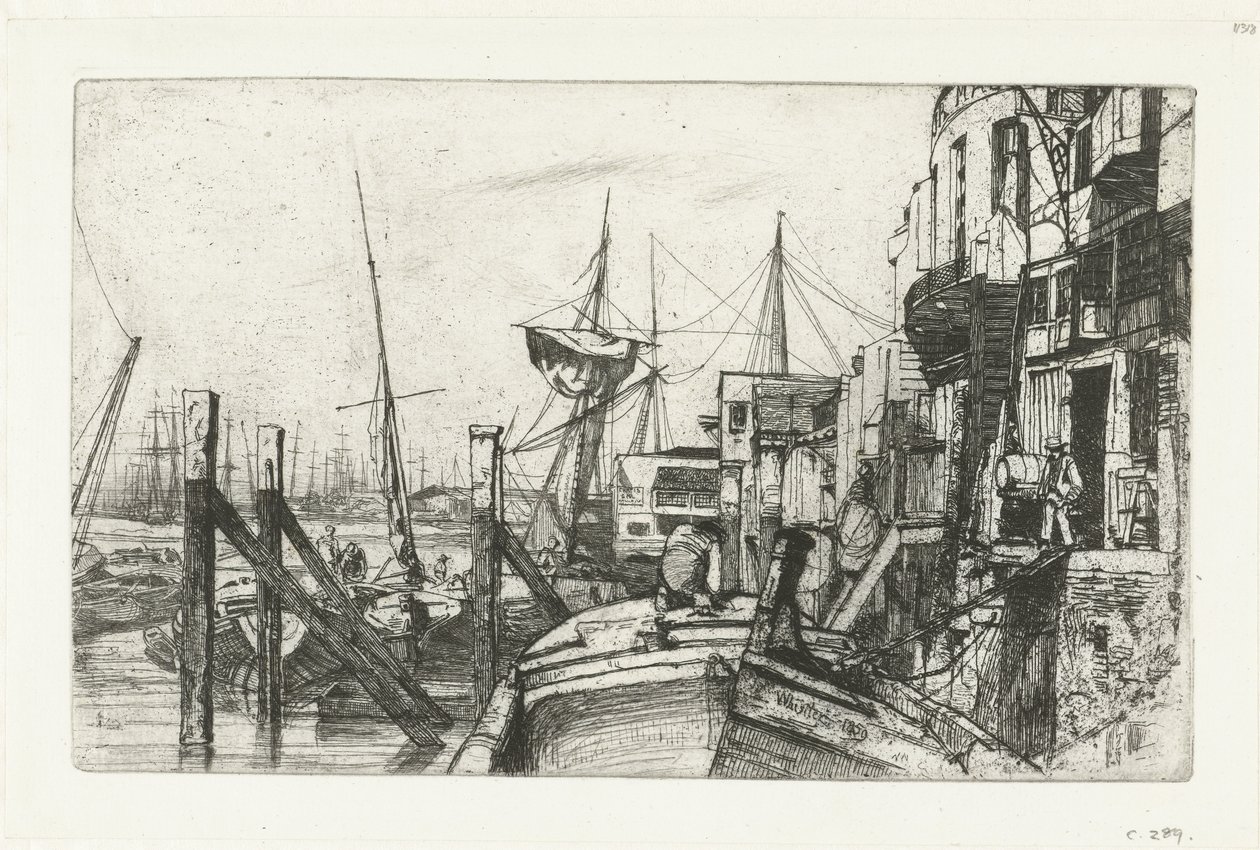Limehouse
Dezasseis gravuras de cenas do Tamisa e outros temas (título da série) de James Abbott McNeill Whistler
