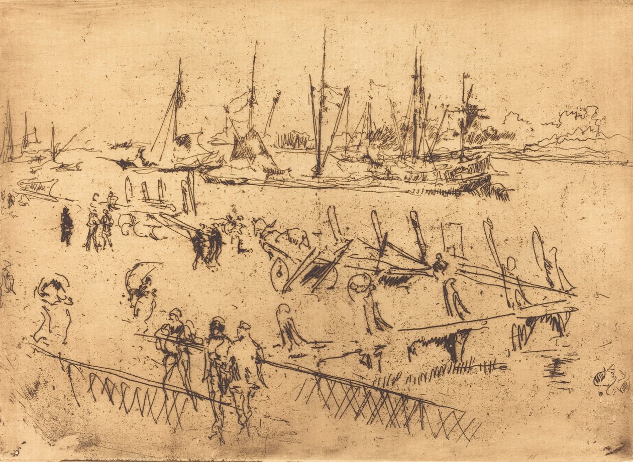Pequeno Dordrecht, 1884. de James Abbott McNeill Whistler