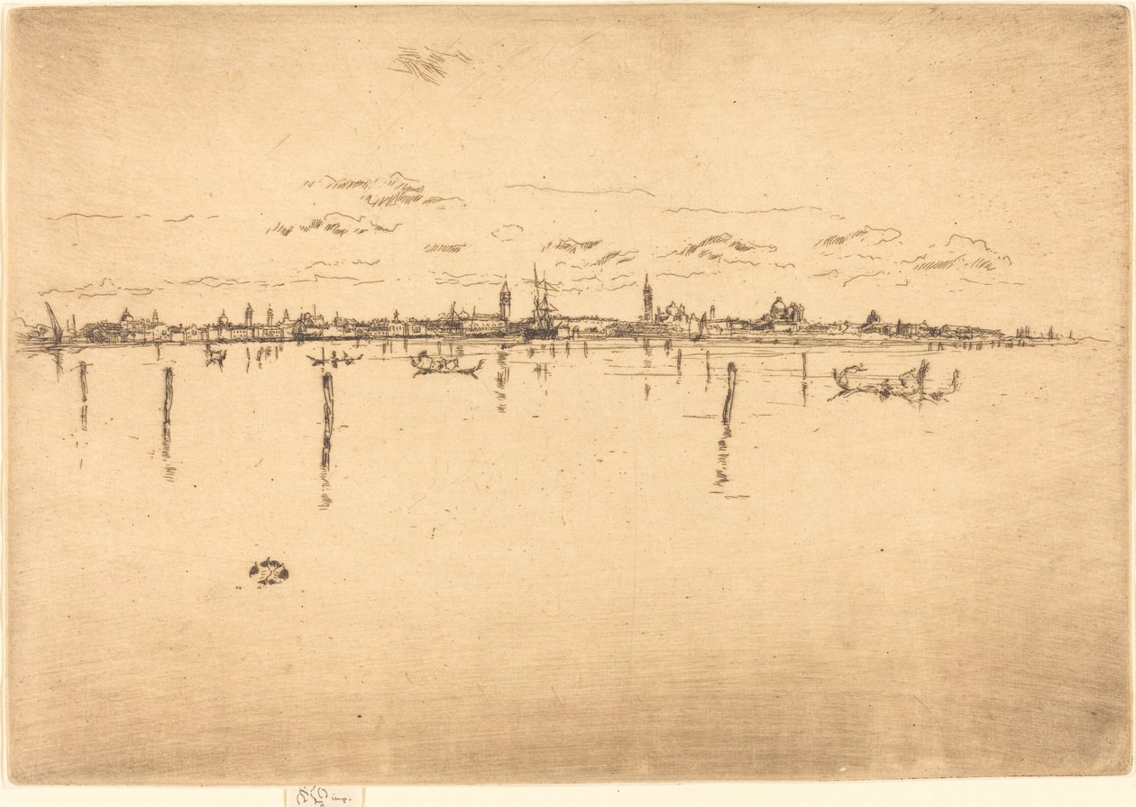 Pequena Veneza, 1880. de James Abbott McNeill Whistler