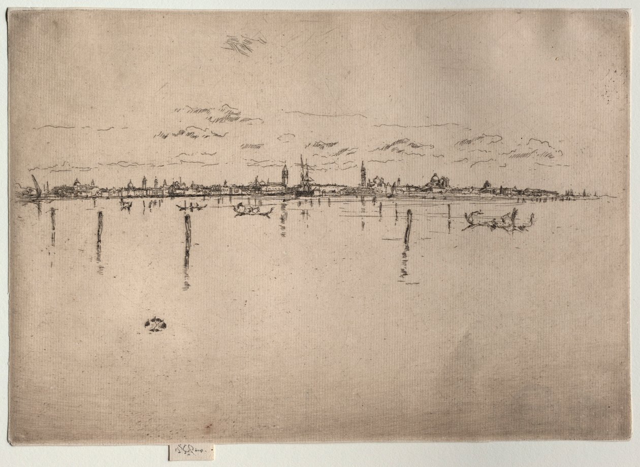 Pequena Veneza, 1880. de James Abbott McNeill Whistler
