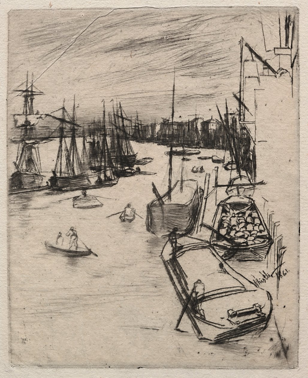 Pouco Wapping, 1861. de James Abbott McNeill Whistler