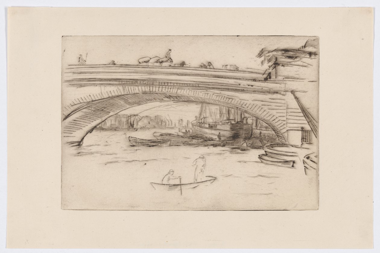 London Bridge, c.1875 (ponta seca; tinta sobre papel) de James Abbott McNeill Whistler