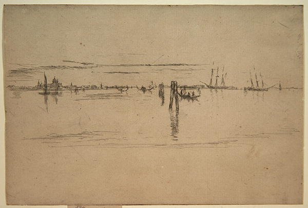 Long Lagoon, c.1879-80 (gravura e tinta de carbono sobre papel) de James Abbott McNeill Whistler