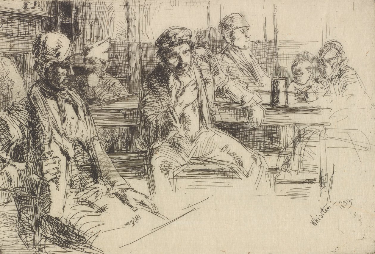 Homens da pesada, 1859. de James Abbott McNeill Whistler