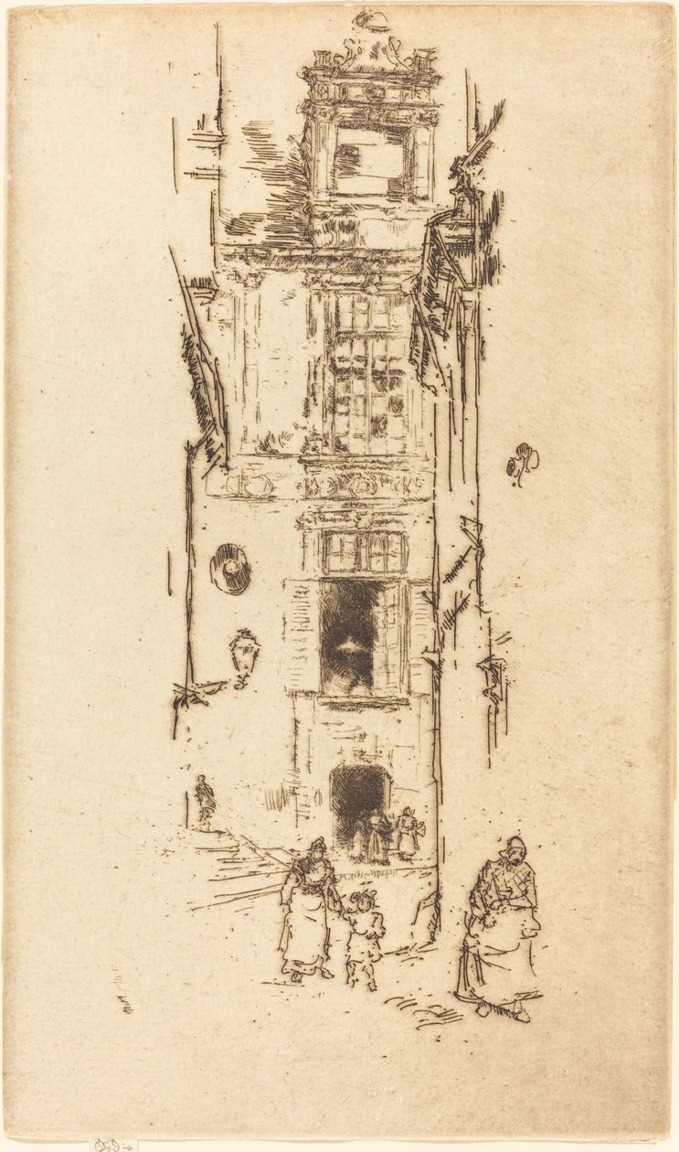 Câmara Municipal, Loches, 1888. de James Abbott McNeill Whistler