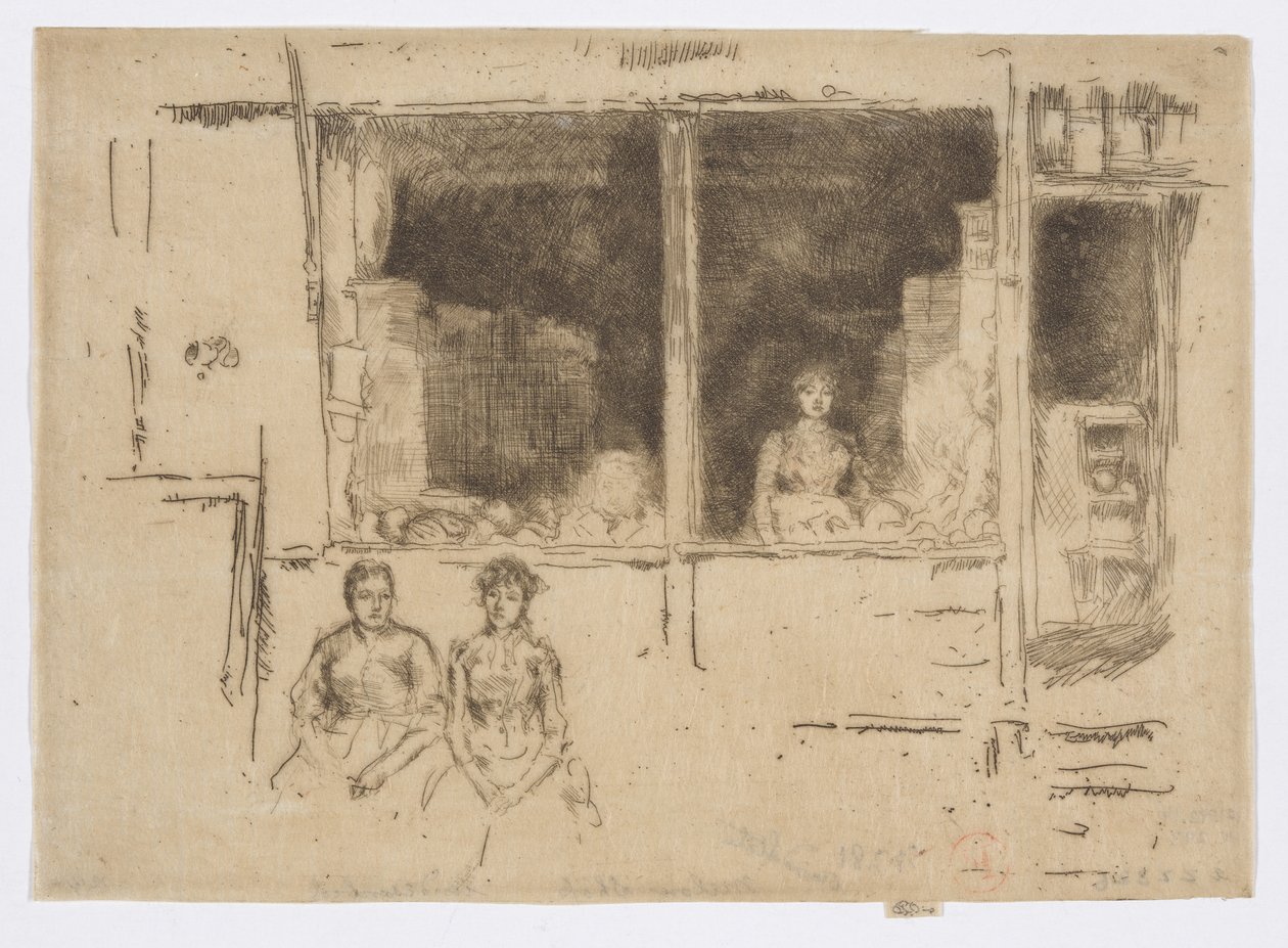 Loja de melões, Hounsditch, c.1886-88 (gravura; tinta sobre papel) de James Abbott McNeill Whistler