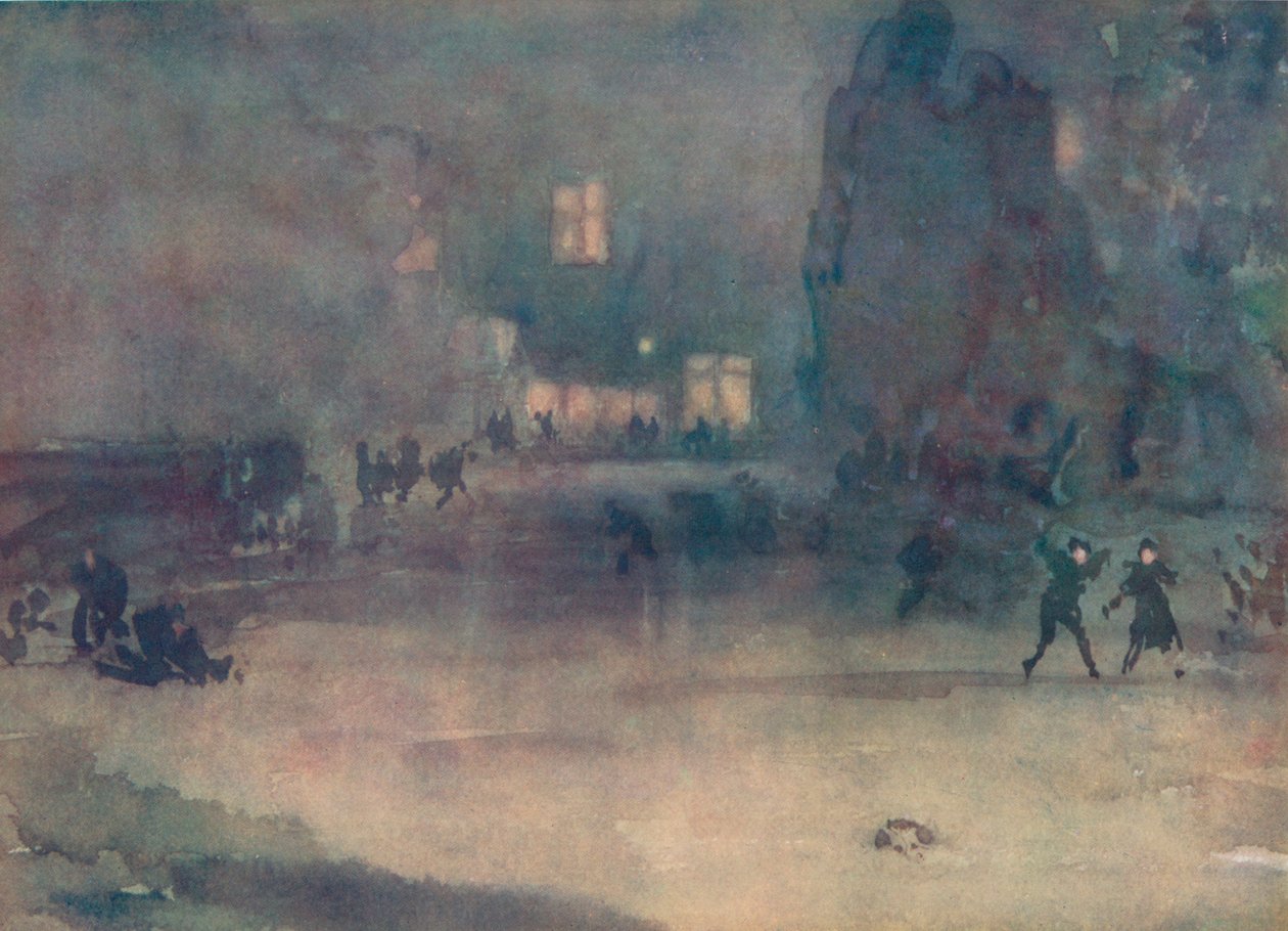 Noturno - Amsterdã na neve, 1882, 1904 de James Abbott McNeill Whistler