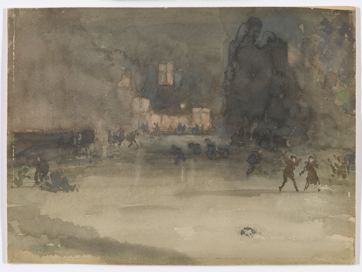 Noturno: Amsterdã no inverno, 1882. de James Abbott McNeill Whistler