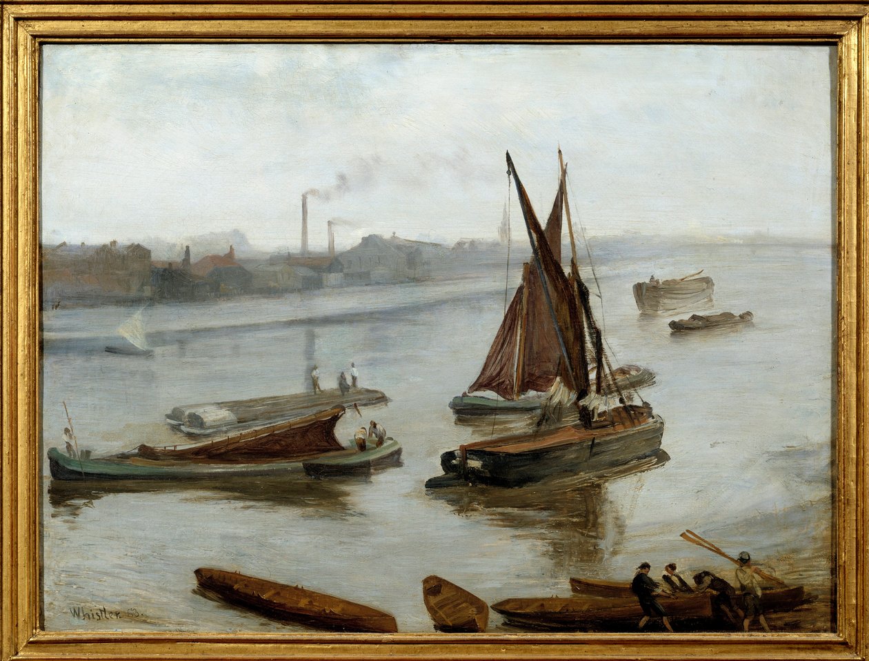 Noturno: Azul e Dourado - Ponte Velha de Battersea de James Abbott McNeill Whistler