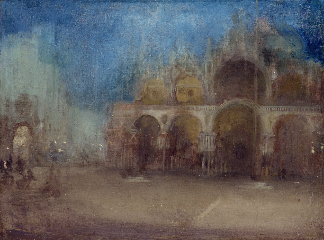 Noturno, azul e dourado, São Marcos, Veneza de James Abbott McNeill Whistler