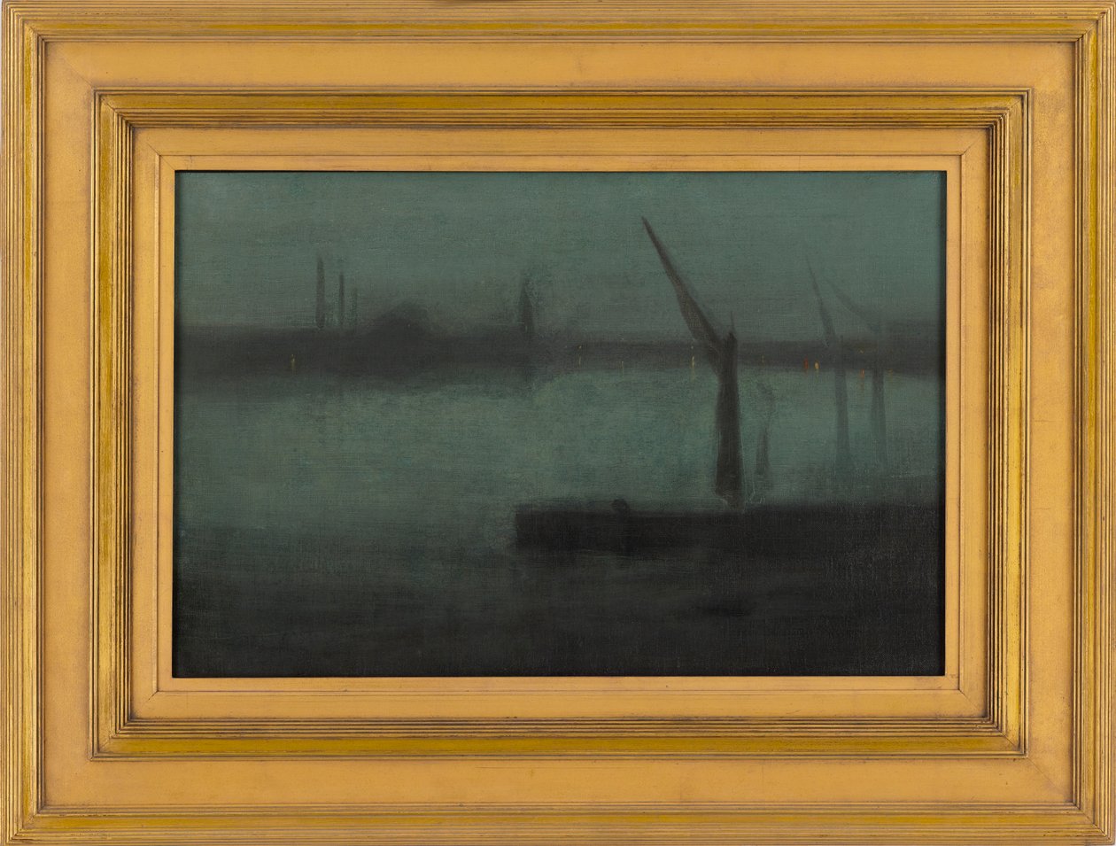 Nocturno: Blue and Silver--Battersea Reach, 1870-1875. de James Abbott McNeill Whistler