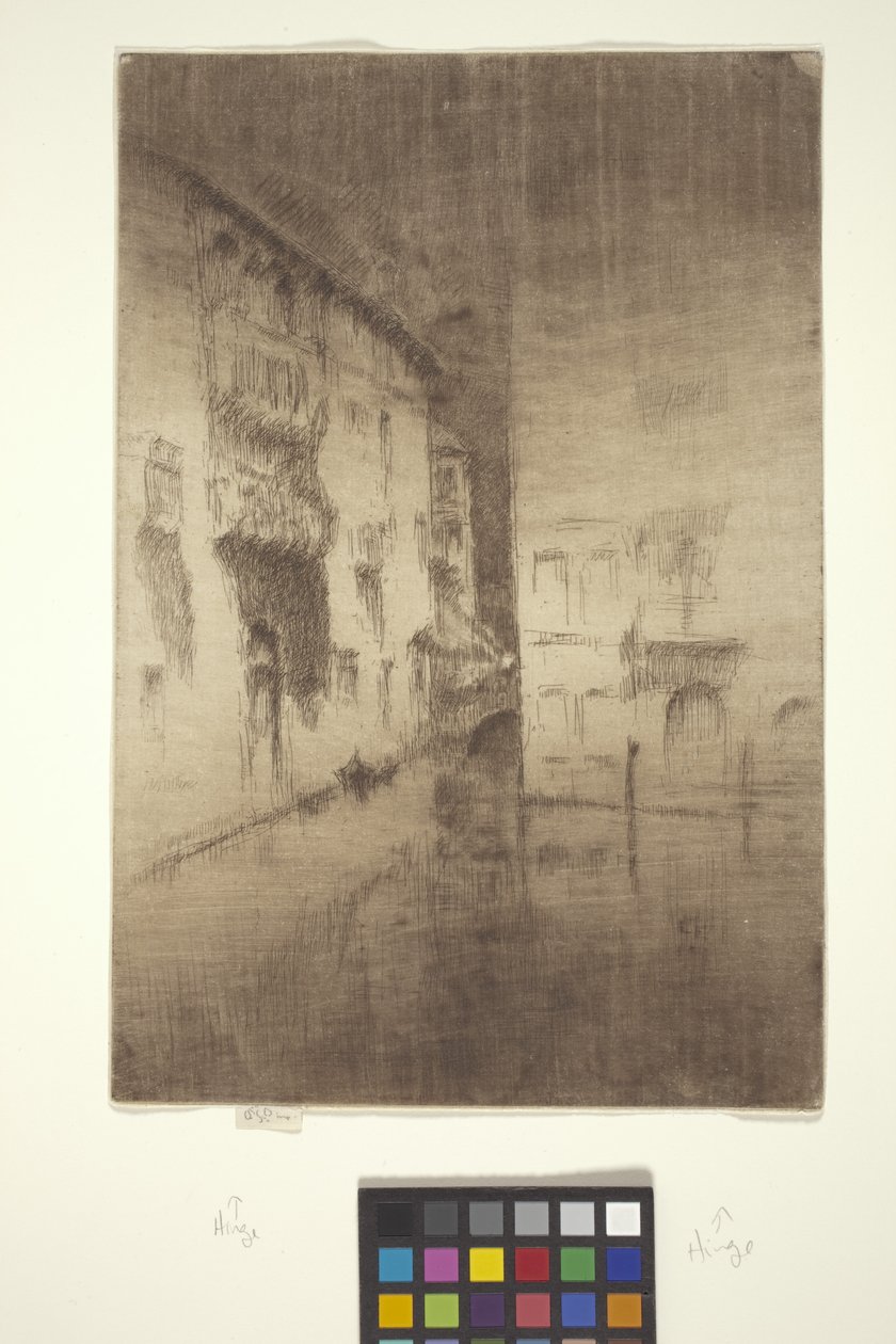 Nocturno: Palácios (gravura com limpeza à mão) de James Abbott McNeill Whistler
