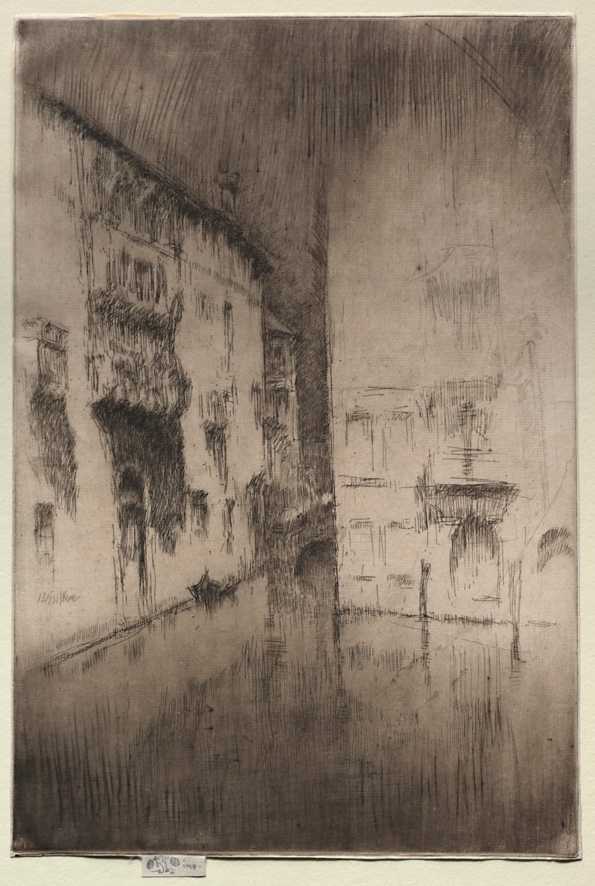 Noturno: Palácios, 1886. de James Abbott McNeill Whistler