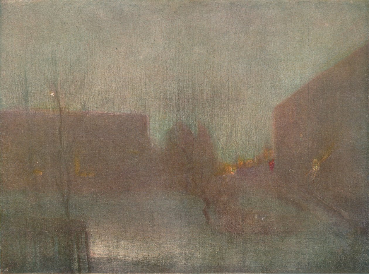 Noturno Trafalgar Square Chelsea Snow, 1876 1903-1904. de James Abbott McNeill Whistler