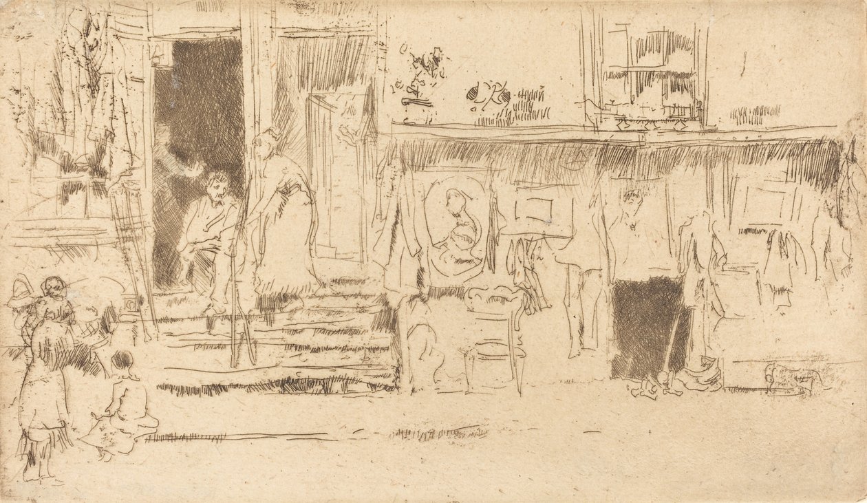 Loja de roupas velhas, No.II, c. 18841886. de James Abbott McNeill Whistler