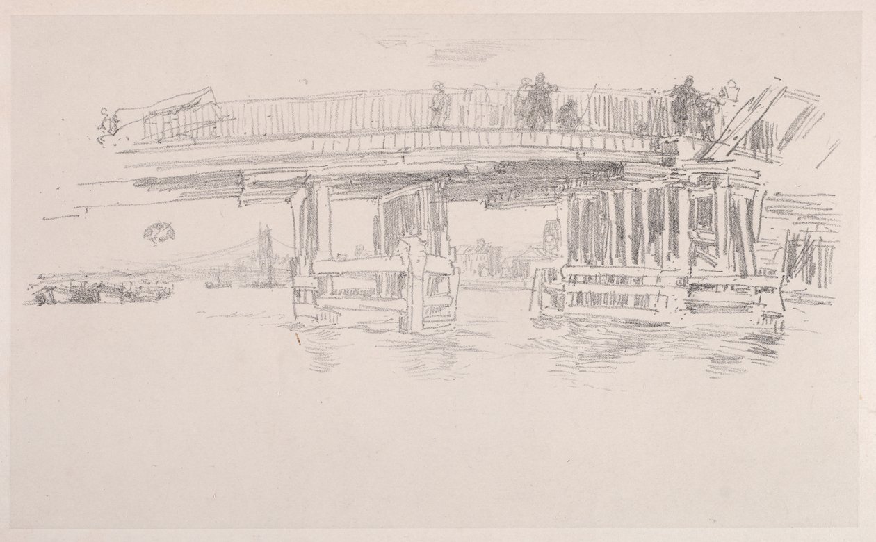 Ponte velha de Battersea. de James Abbott McNeill Whistler